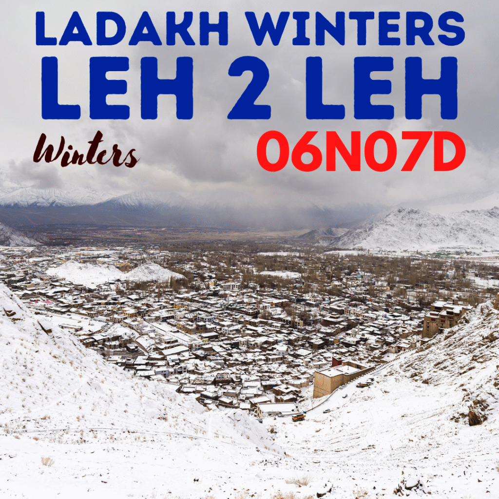 Ice, monasteries & endless skies — Leh winters hit different.