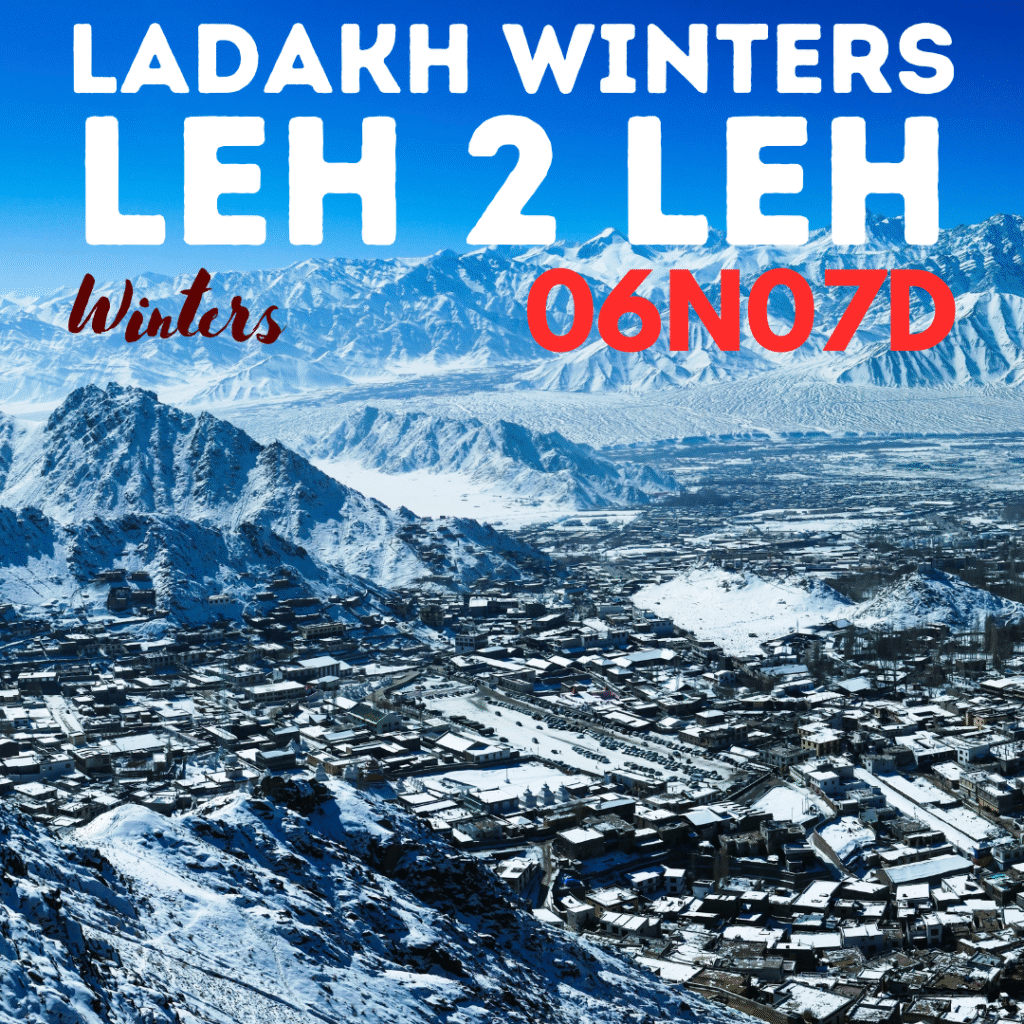 Ice, monasteries & endless skies — Leh winters hit different.