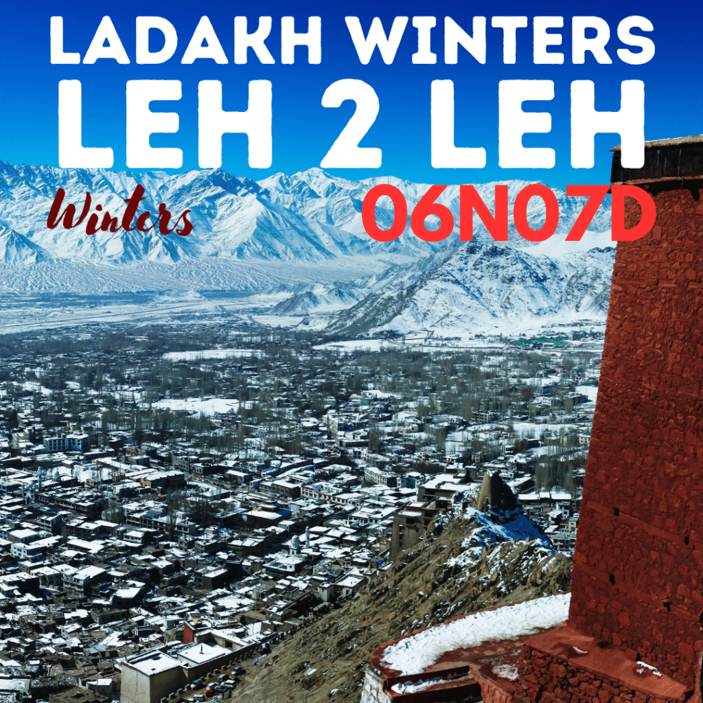 Ice, monasteries & endless skies — Leh winters hit different.