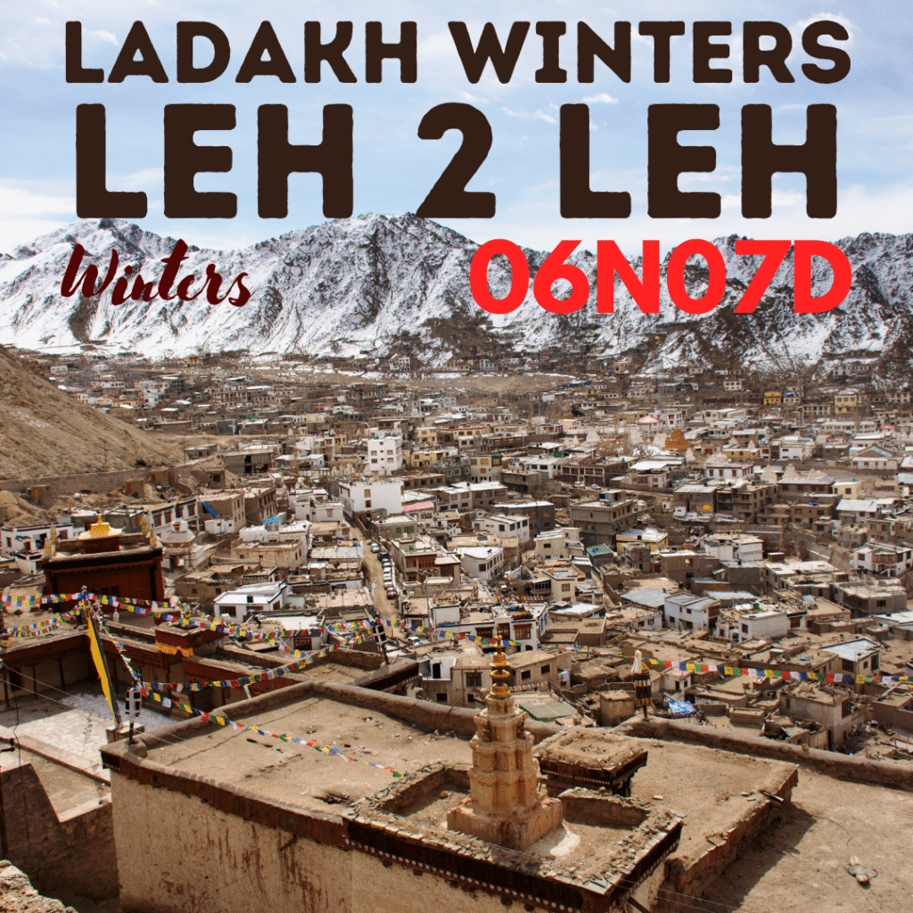 Ice, monasteries & endless skies — Leh winters hit different.
